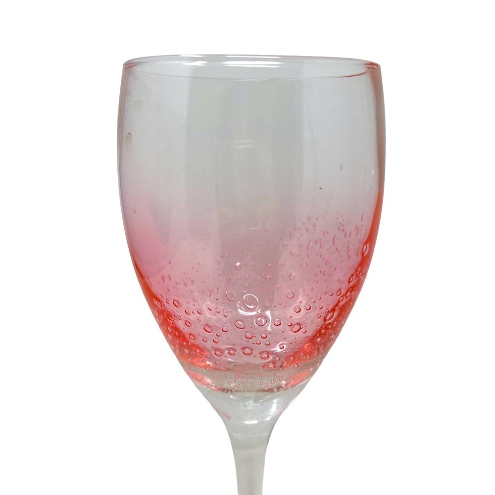 Vintage | Pier 1 | Pink and Blue | Crackled | Long Stem Wine Glasses - Picture 3 of 7